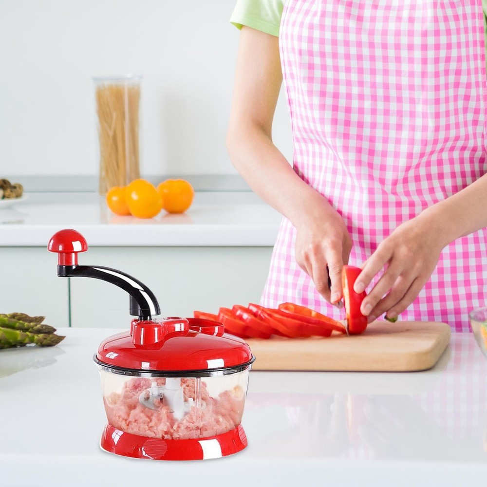 Food Chopper Hand Crank Food Processor Chopper Vegetable Quick Chopper