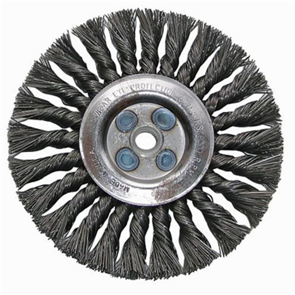 Shark Industries 4" Straight Knotted Wire Wheel