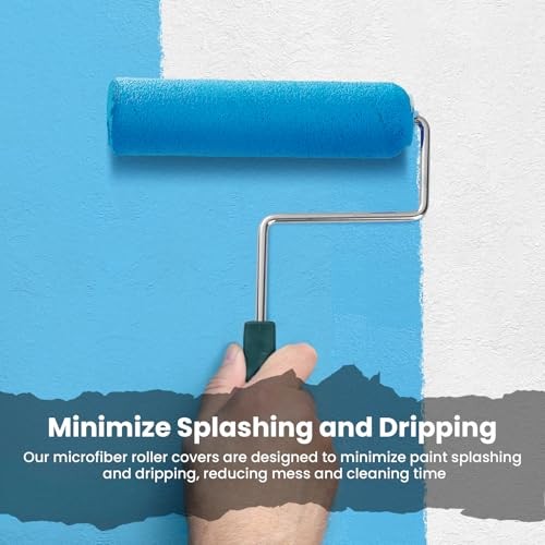 Paint Roller Covers, 5 Pack, 9 Inch Microfiber Paint Roller, 9 inch, 5 Pack