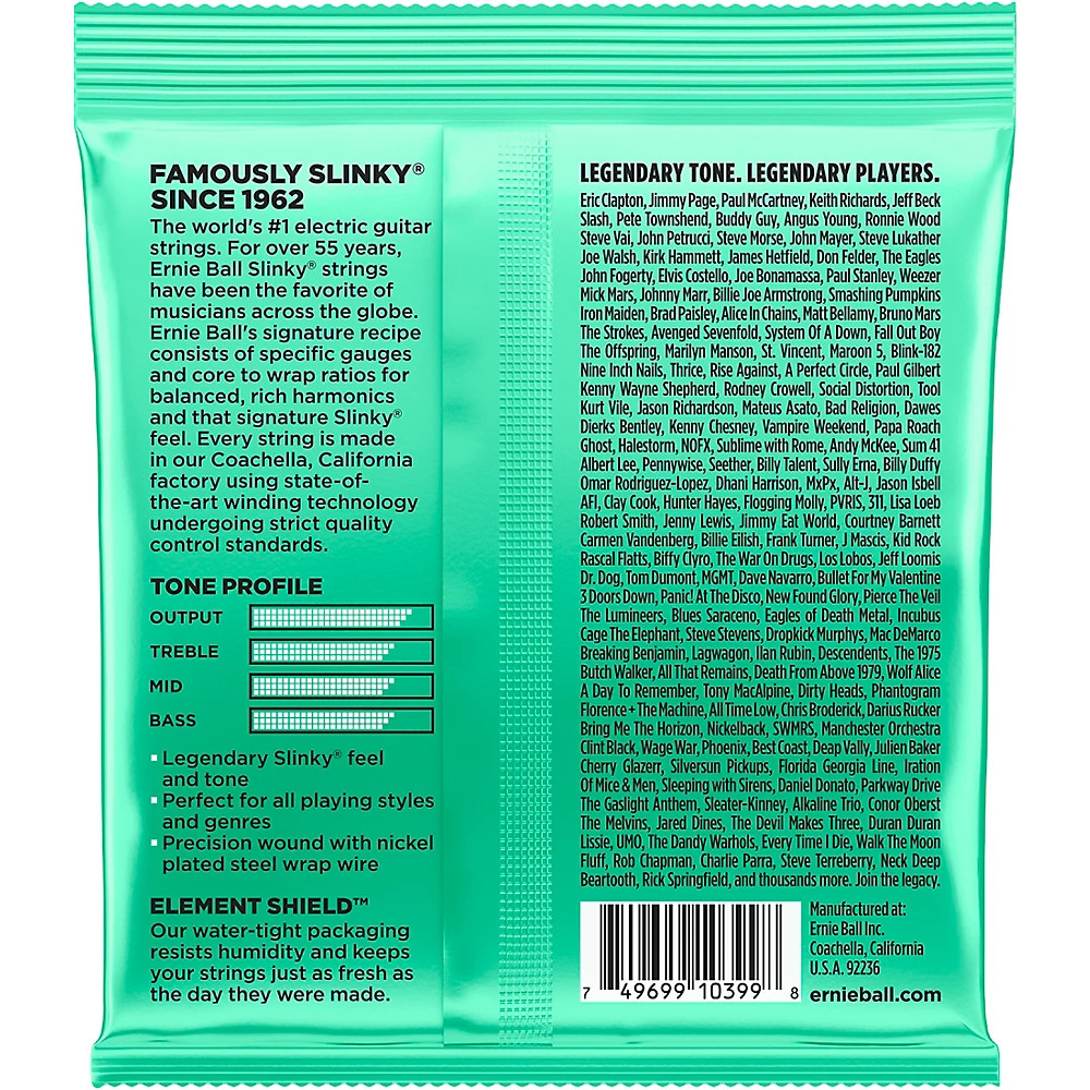 Ernie Ball Hyper Slinky Electric Guitar Strings 12 Pack
