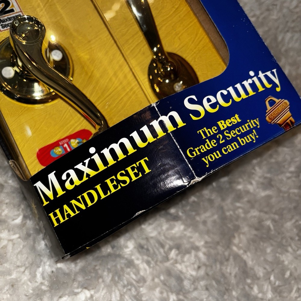 Schlage Solid Brass Handleset Dead Bolt Maximum Security Ultima Finish Grade 2