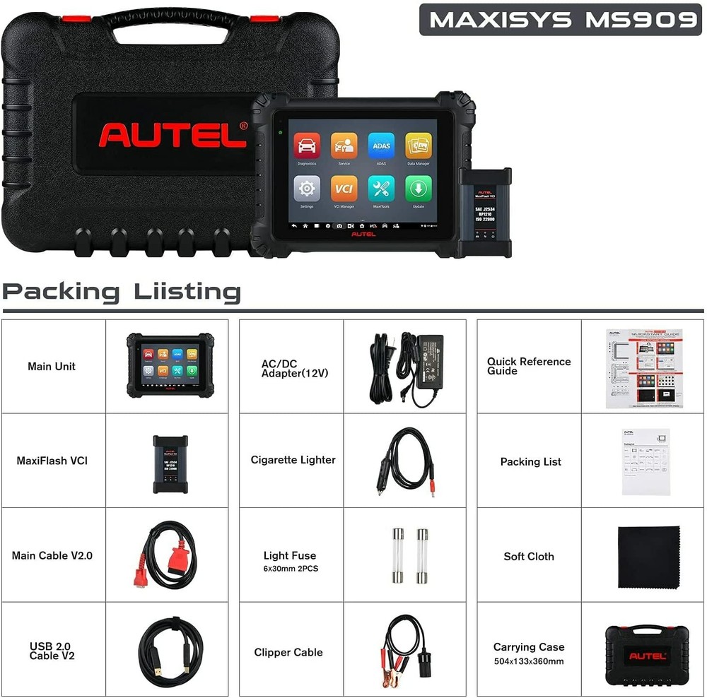 AUTEL MaxiSys MS909 Ultra Scanner Diagnostic Online Programming Coding 5In1 VCMI