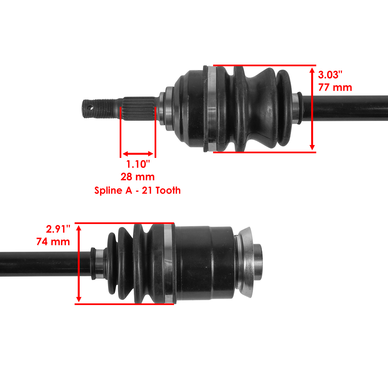 Front Rear Left Right Complete CV Joint Axles for Arctic Cat 300 4X4 1998-2001