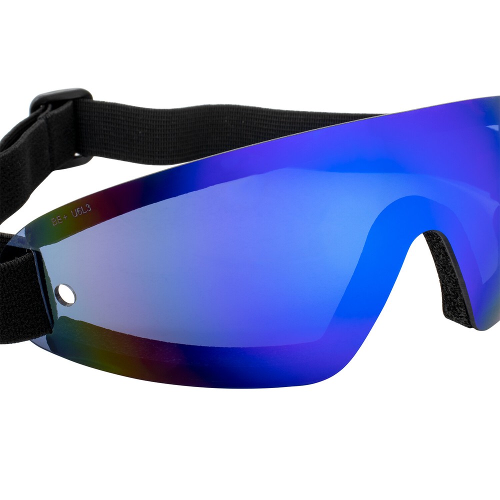 Birdz Wing Skydiving Goggles Single-Piece Blue ReflecTech Mirror Lens