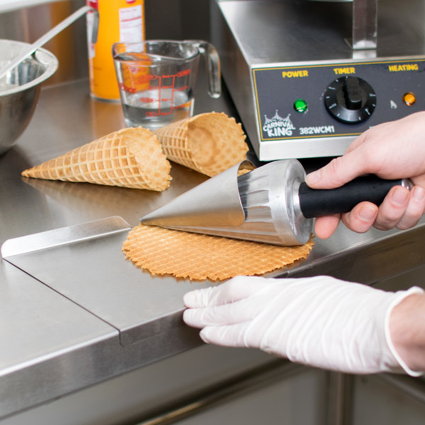 Carnival King Waffle Cone Forming Tool Restaurant Kitchen Cooking Tools NSF 10"