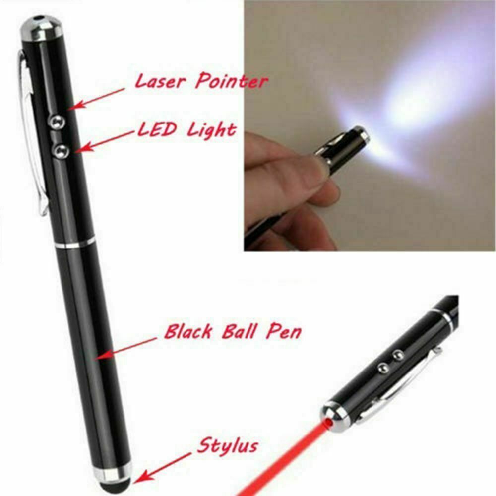 4 In 1 Pointer Stylus Pen Touch Screen Ballpoint for IPhone IPad Tablet PC RED