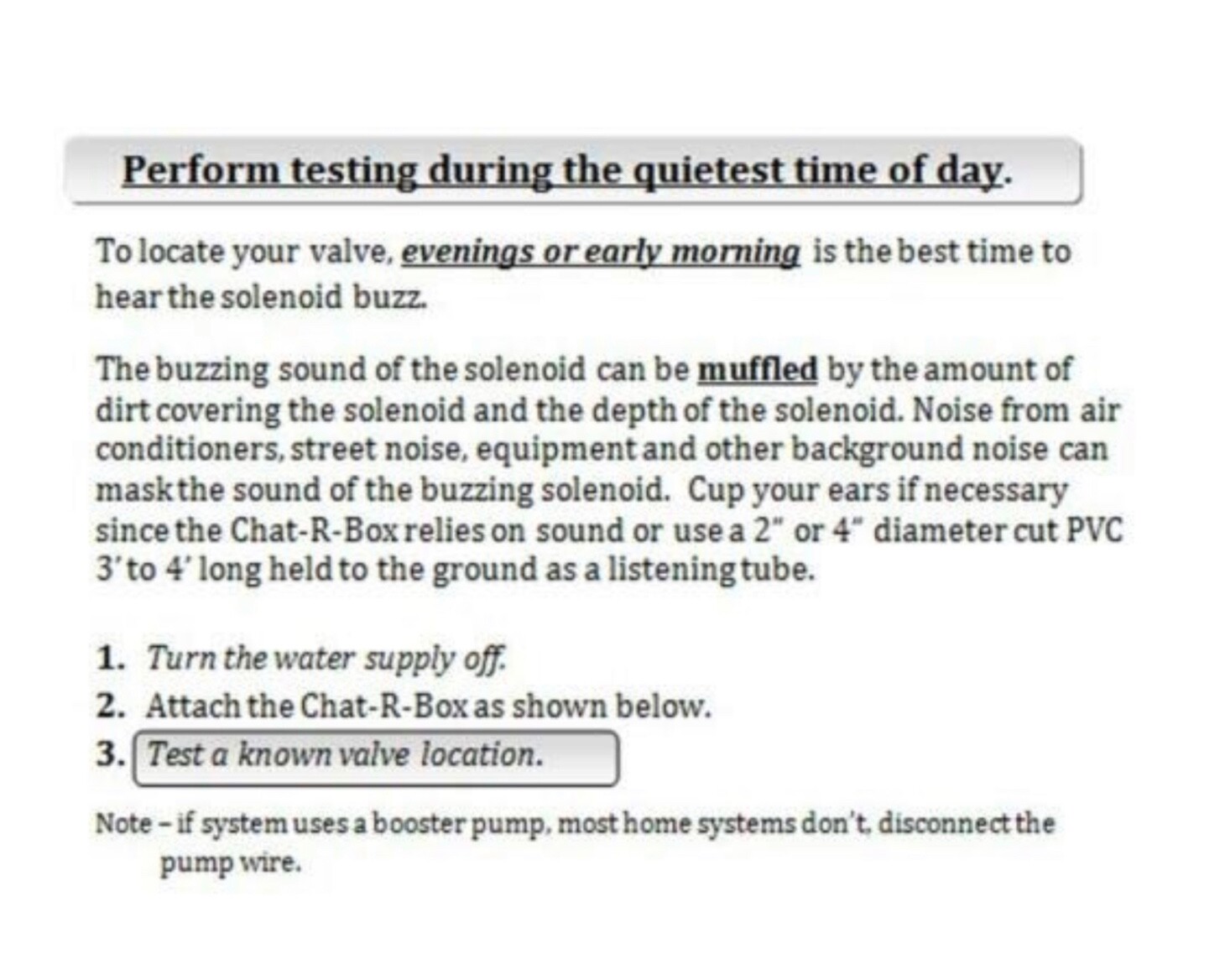 Chat-R-Box PRO Underground Wire Buried & Sprinkler Valve Locator Finder