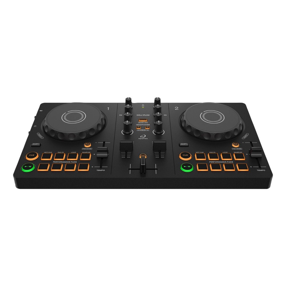 AlphaTheta DDJ-FLX2 Compact Beginner 2-Channel Serato DJ Controller, Laptop S...
