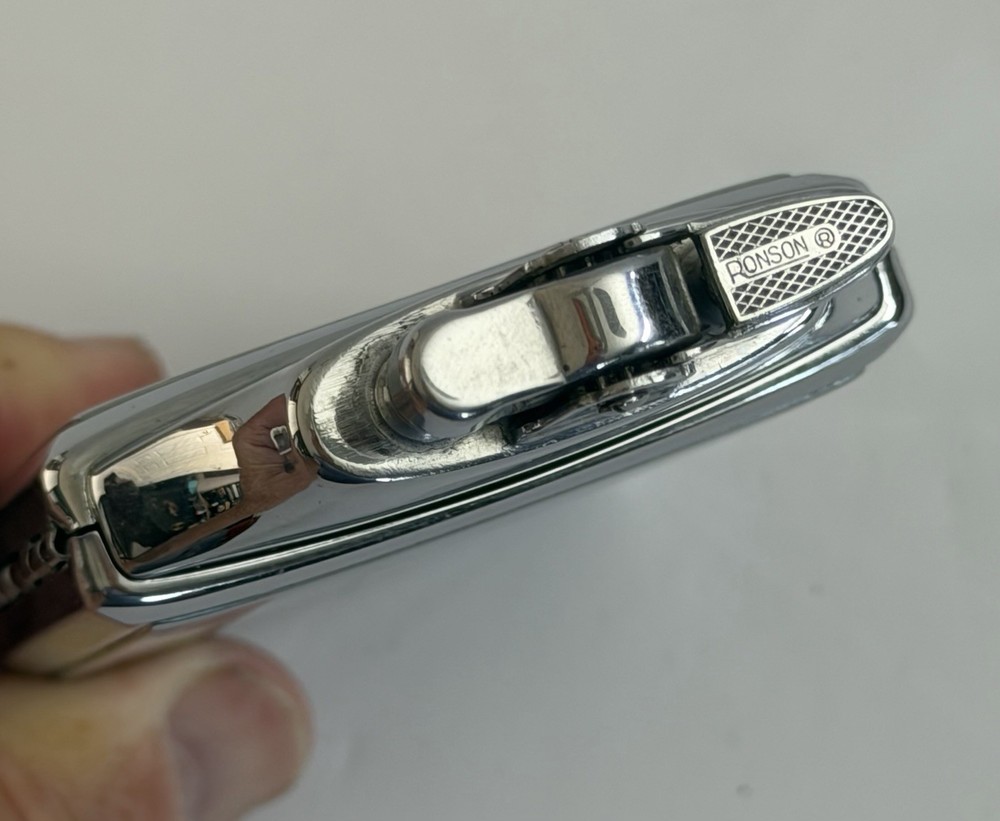 Ronson King Mastercase Silver Tone Lighter and Cigarette Case