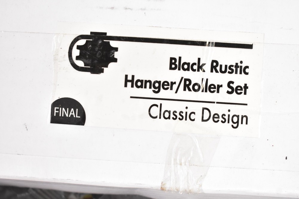 FINAL Black Rustic Hanger/Roller Set Classic Barn Door Steel Hardware Track
