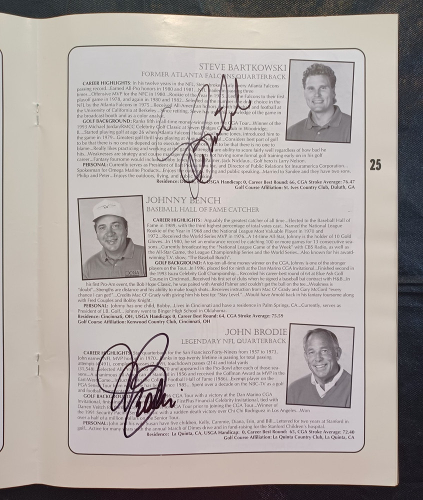 CGA Classic Chicago - SIGNED GOLF PROGRAM - HUGE AUTOGRAPH COLLECTION 1996