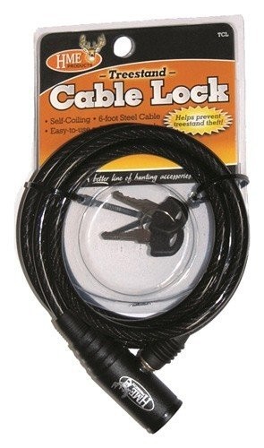 HME Products Tree Stand Cable Lock 6 ft. w/2 Keys Black - TCL