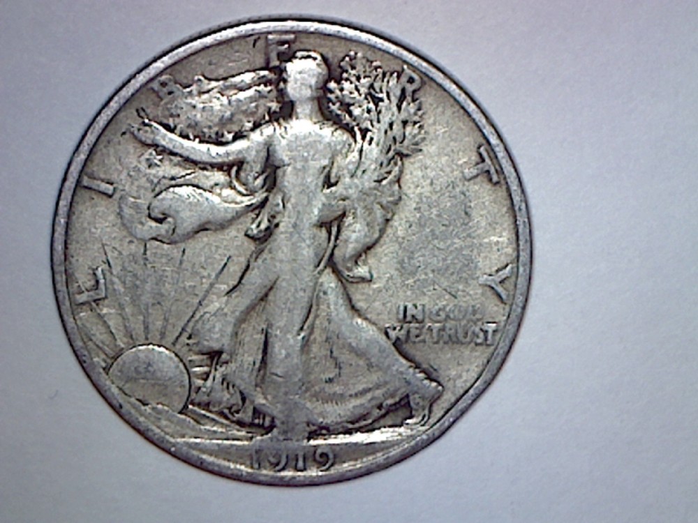 1919-S WALKING LIBERTY HALF DOLLAR   FINE