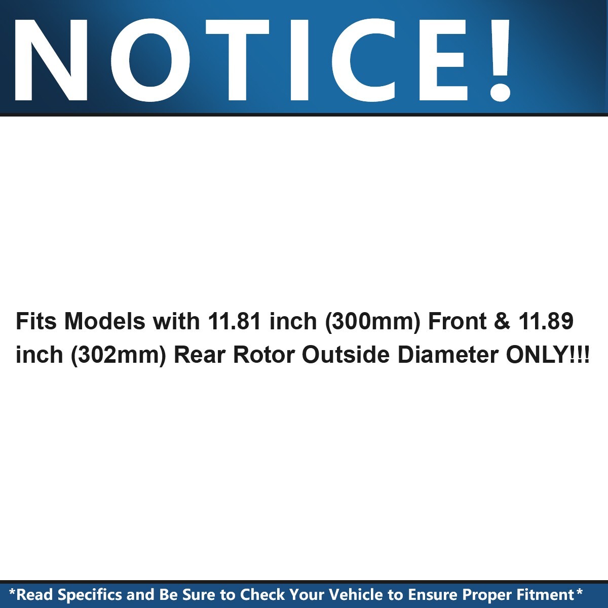 300mm Front & 302mm Rear Disc Rotors Brake Pads Kit for Ford Fusion Lincoln MKZ