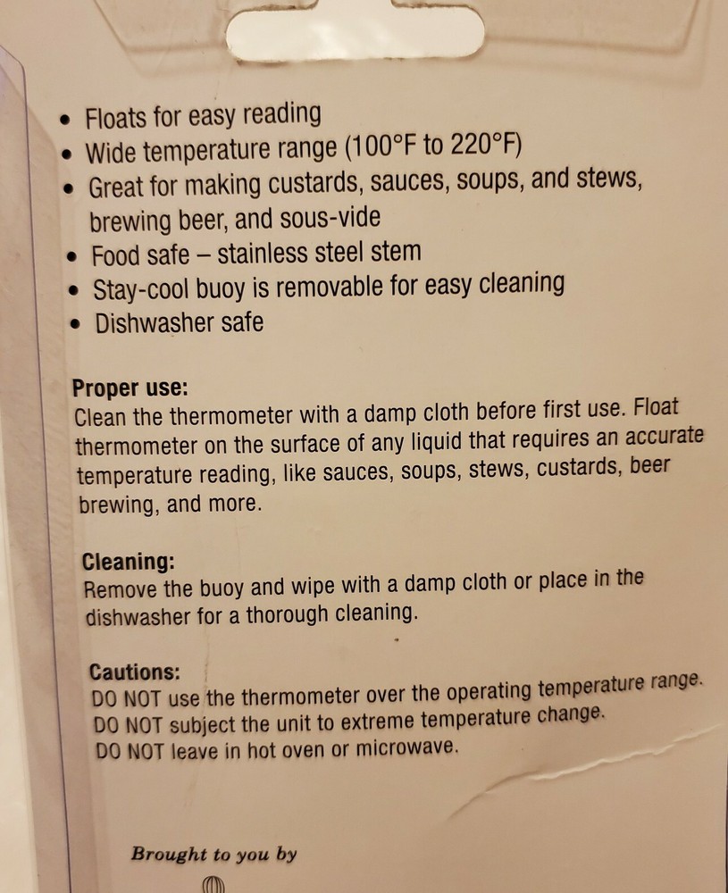 Harold Import Co. HIC Floating Slow Cooker Thermometer