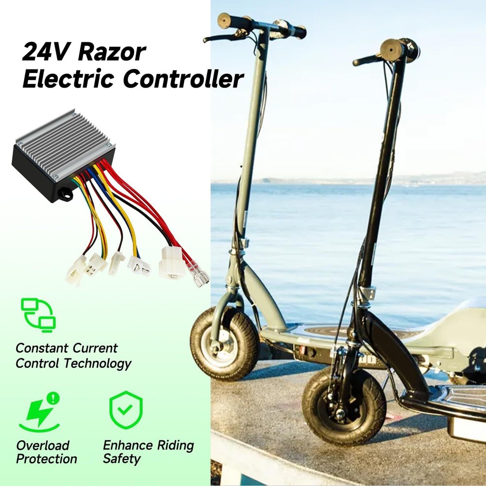 24V Controller and Throttle Grip Kit For Razor E200 E300 MX350 Electric Scooter