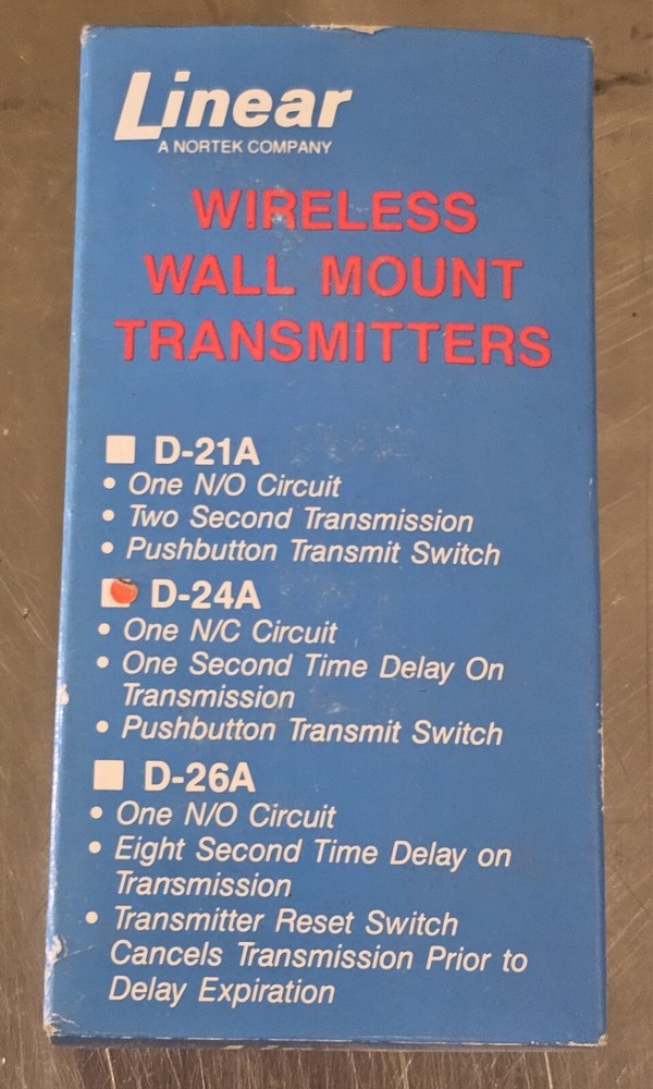 Linear D-24A Wireless Wall Mount Transmitter