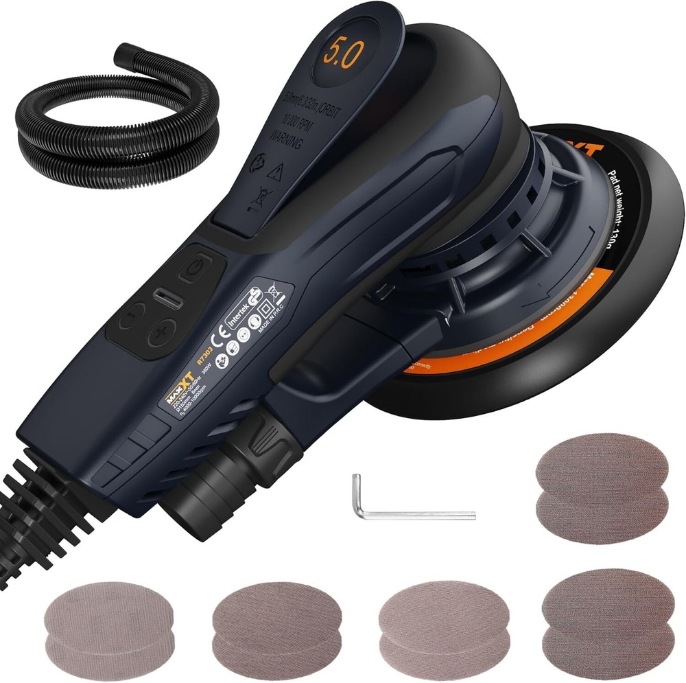 MAXXT Brushless Random Orbital Sander 350W Variable Speed 150mm (6") 5.0MM Orbit