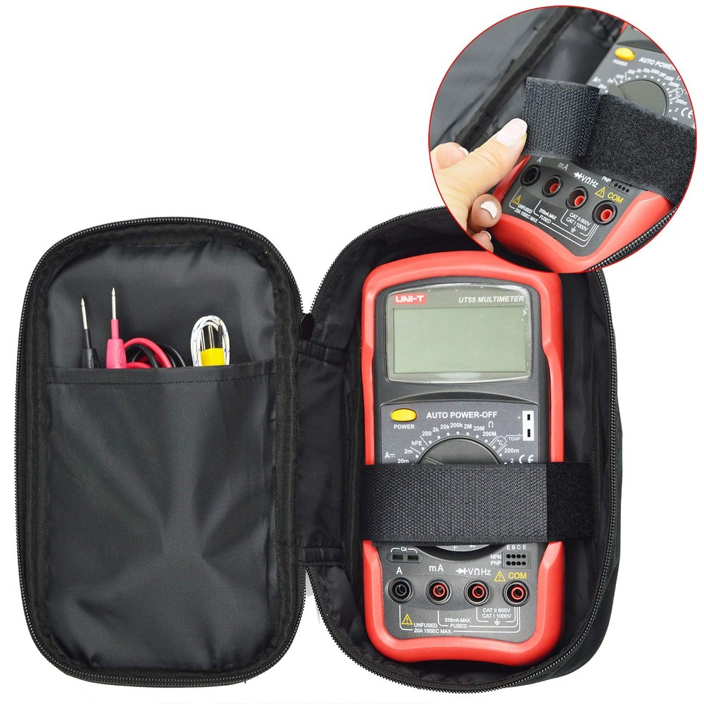 ZIBOO C25 Multimeter Meter Soft Case,Use for Clamp Yellow,Black