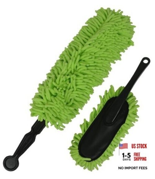 Detailer's Preference Knobby Microfiber Car Duster Set – Brush for Interior