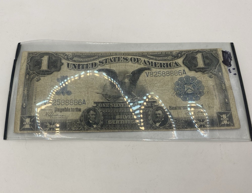 1899 $1 "Black Eagle" Large Size Silver Certificate -1$ Condition US