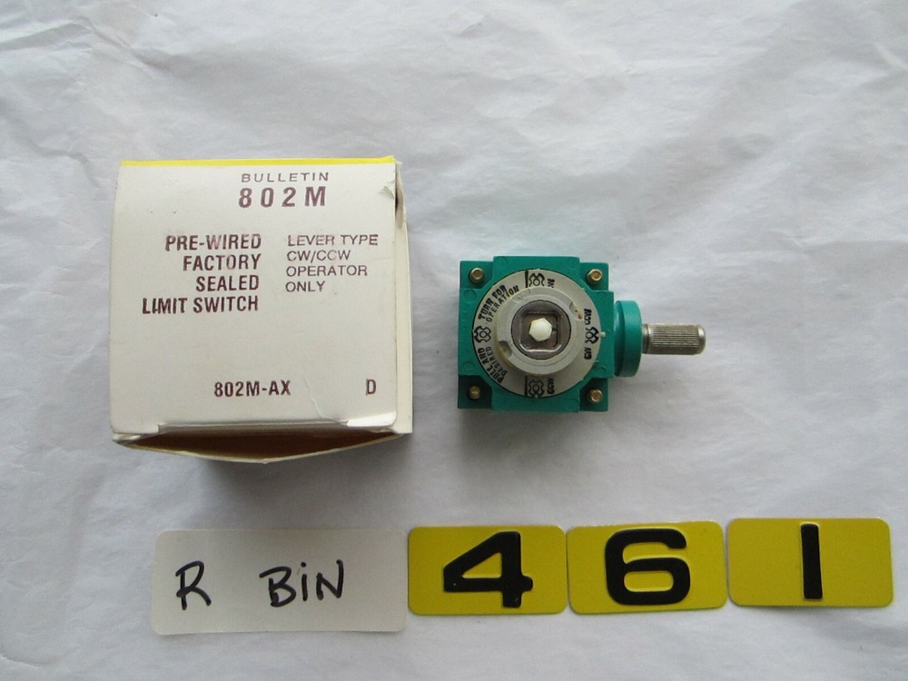 ALLEN BRADLEY 802M-AX PREWIRED LIMIT SWITCH LEVER TYPE