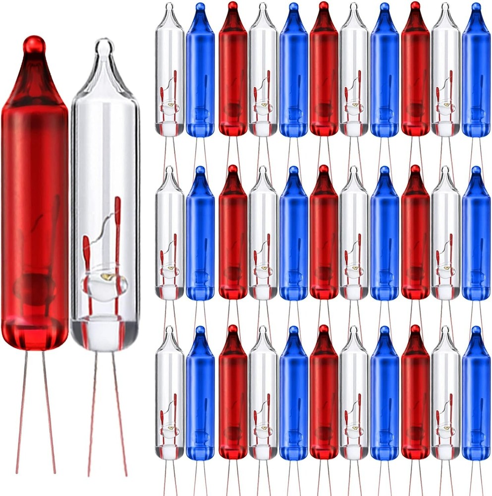 100 Count Mini Incandescent Christmas String Lights 2.5V Replacement Bulbs