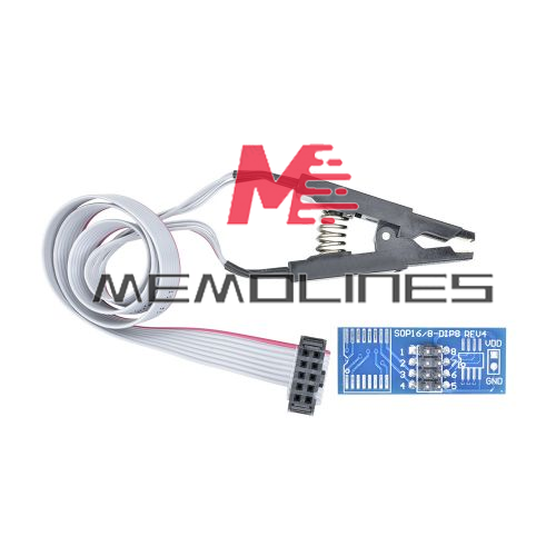 1-50x SOIC8 SOP8 Flash Chip IC Test Clips Socket Adpter BIOS/24/25/93 Programmer