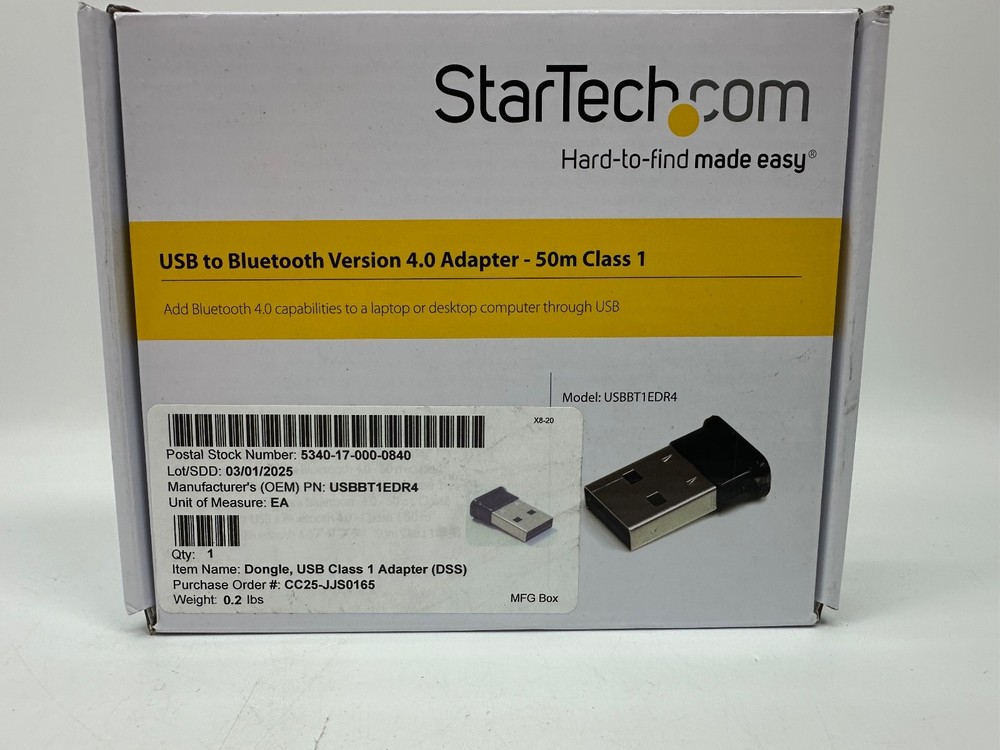 StarTech Mini USB Bluetooth 4.0 Adapter - 50m(165ft) Class 1