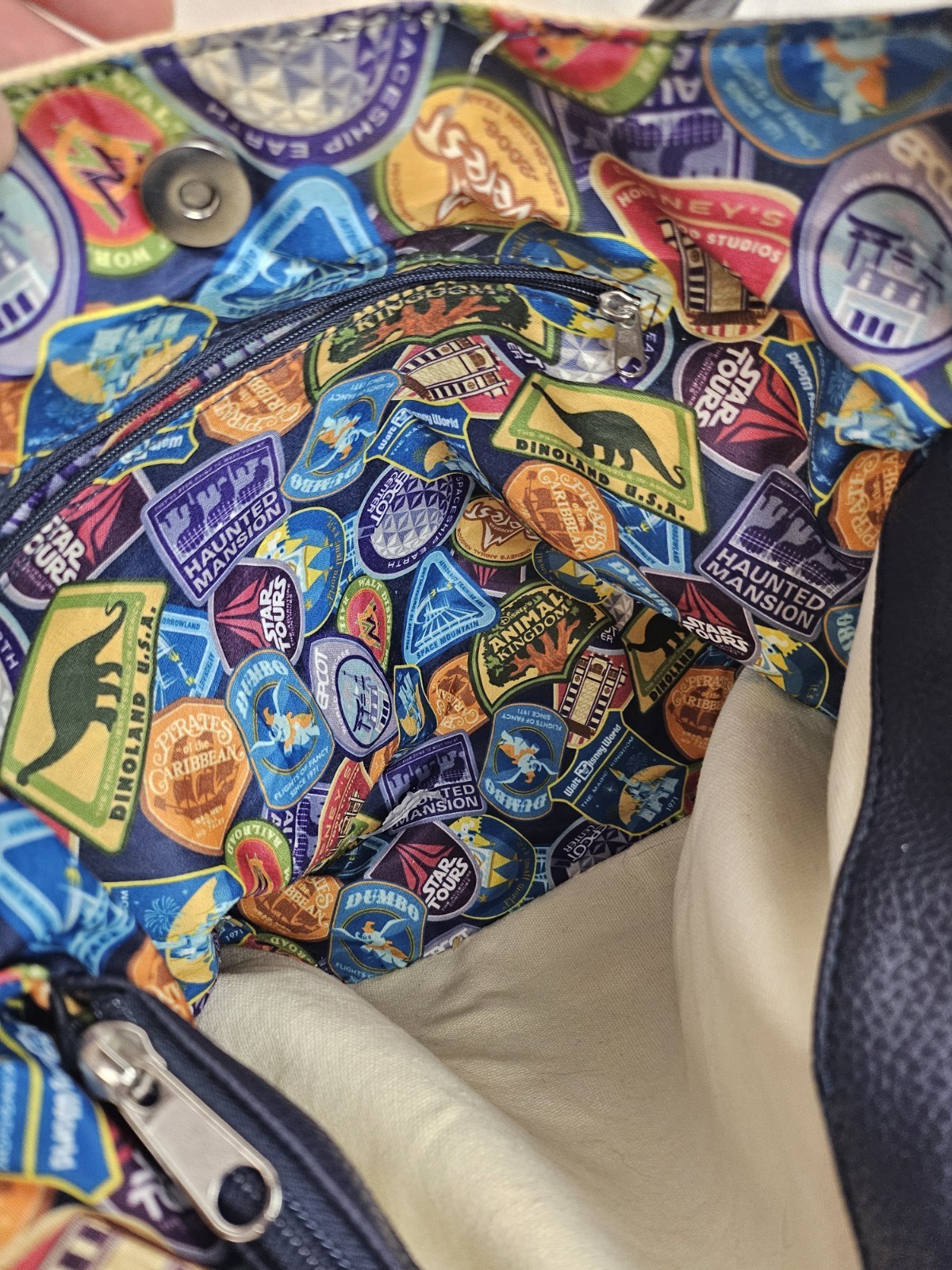 Walt Disney World Parks Discover the Magic Four Parks Canvas Tote Purse Bag