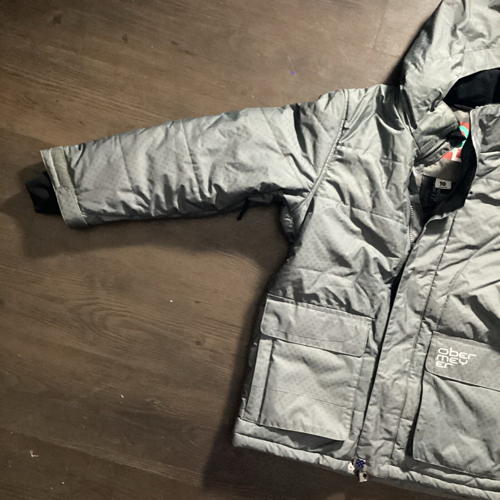 Obermeyer Juniors Grey Puffer Jacket Size 10
