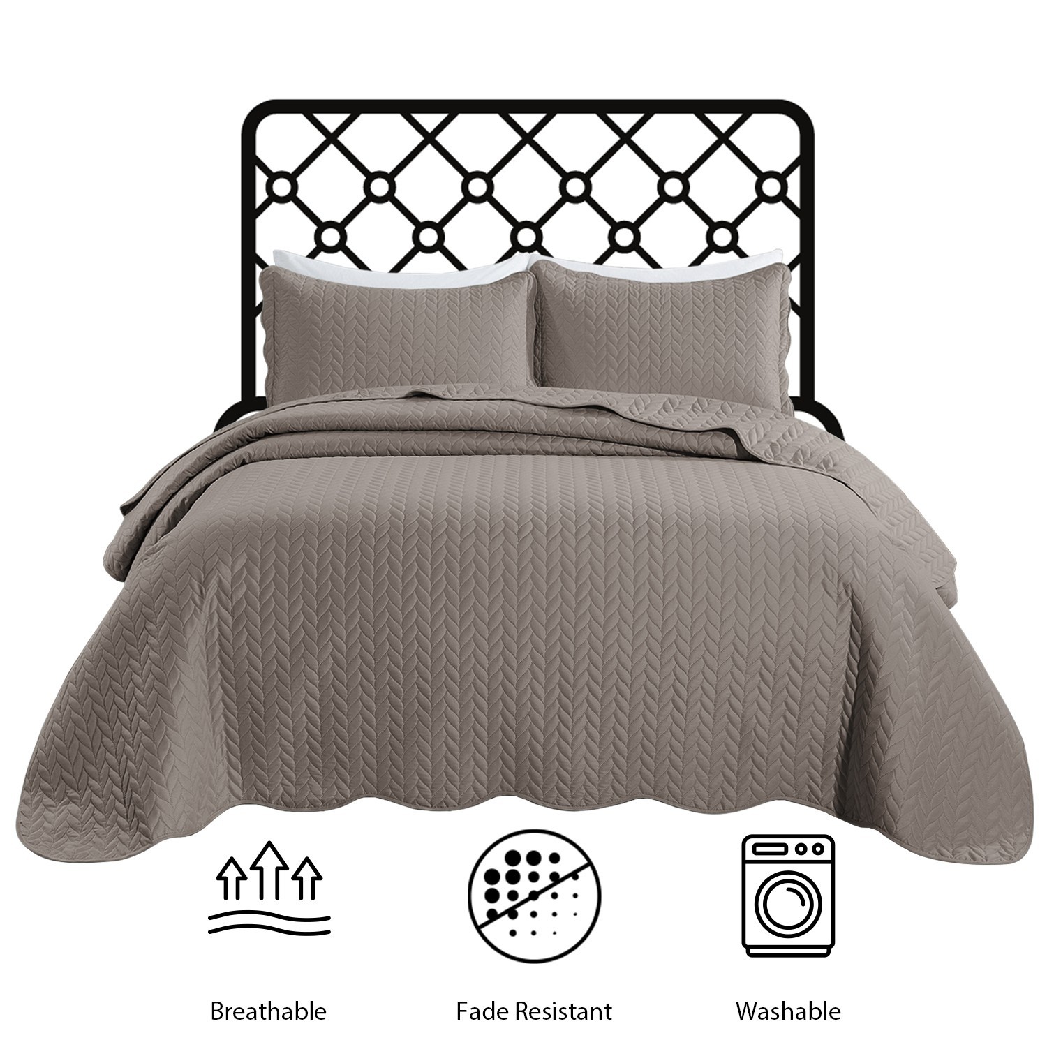 California King Bedspread Quilt Sets Soft Oversized Comforter Coverlet Throw US