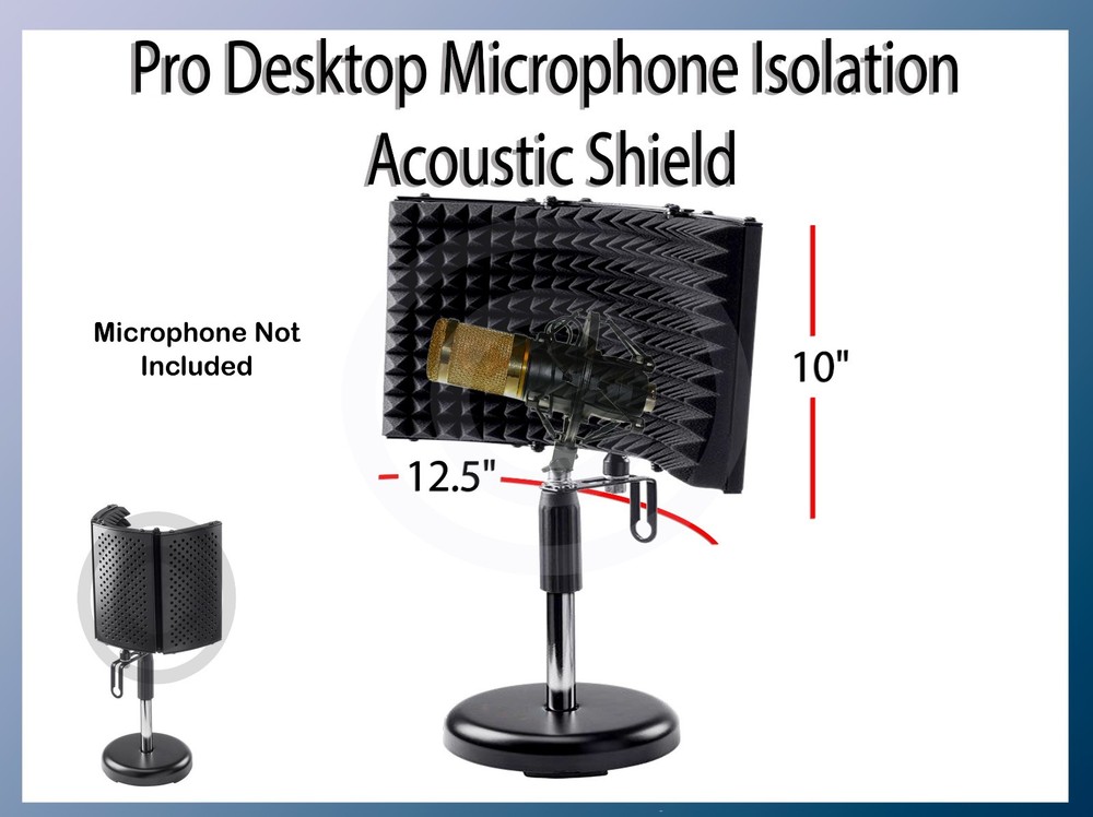 Pro Desktop Microphone Isolation Acoustic Shield – Studio-Quality Sound Control