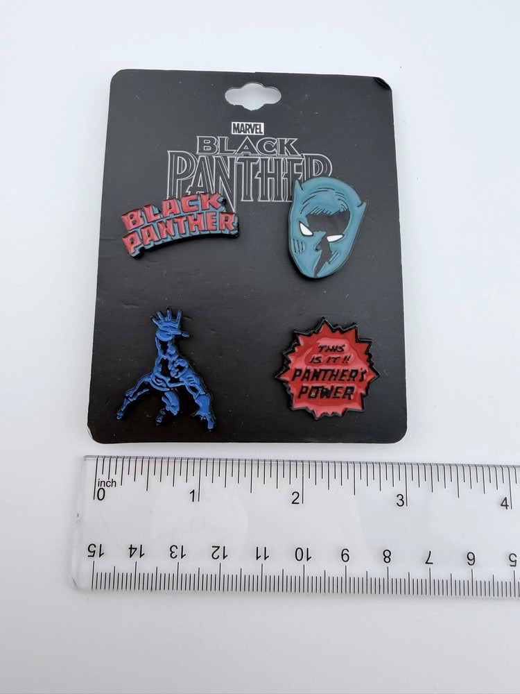 Black Panther 4 Pin Set - Marvel - 1 Replacement Clasp
