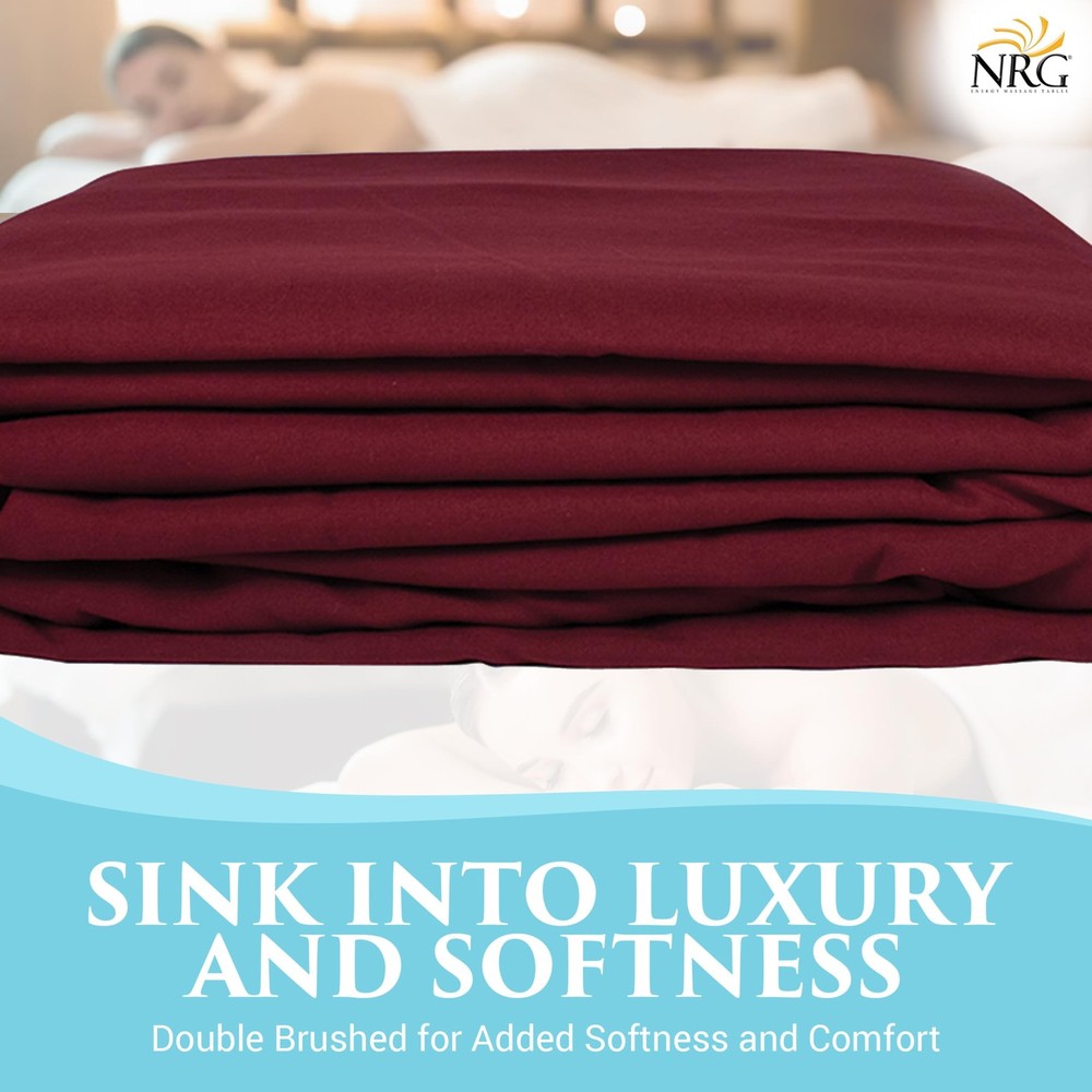 Premium Microfiber Fitted Massage Table Sheet, Single Sheet - 100% Double Bru...