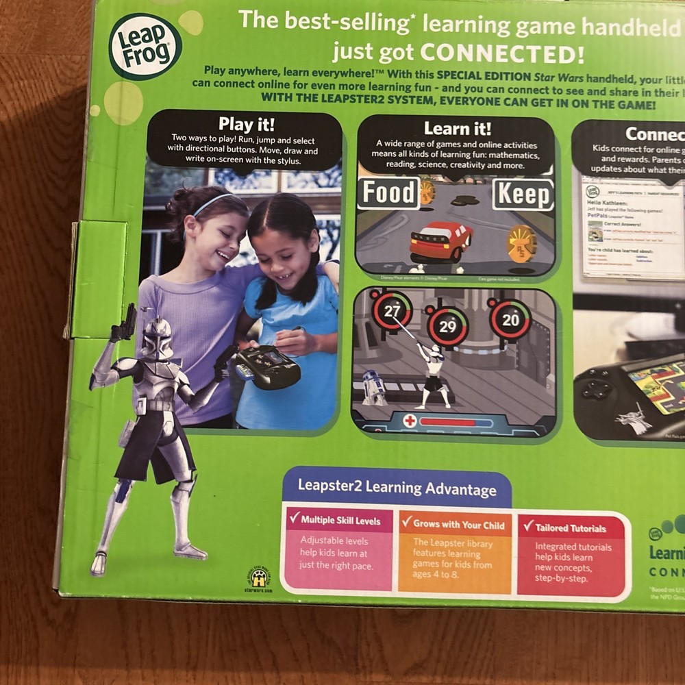 New LeapFrog Leapster2 Special Edition Star Wars Learning System Jedi Math 2008