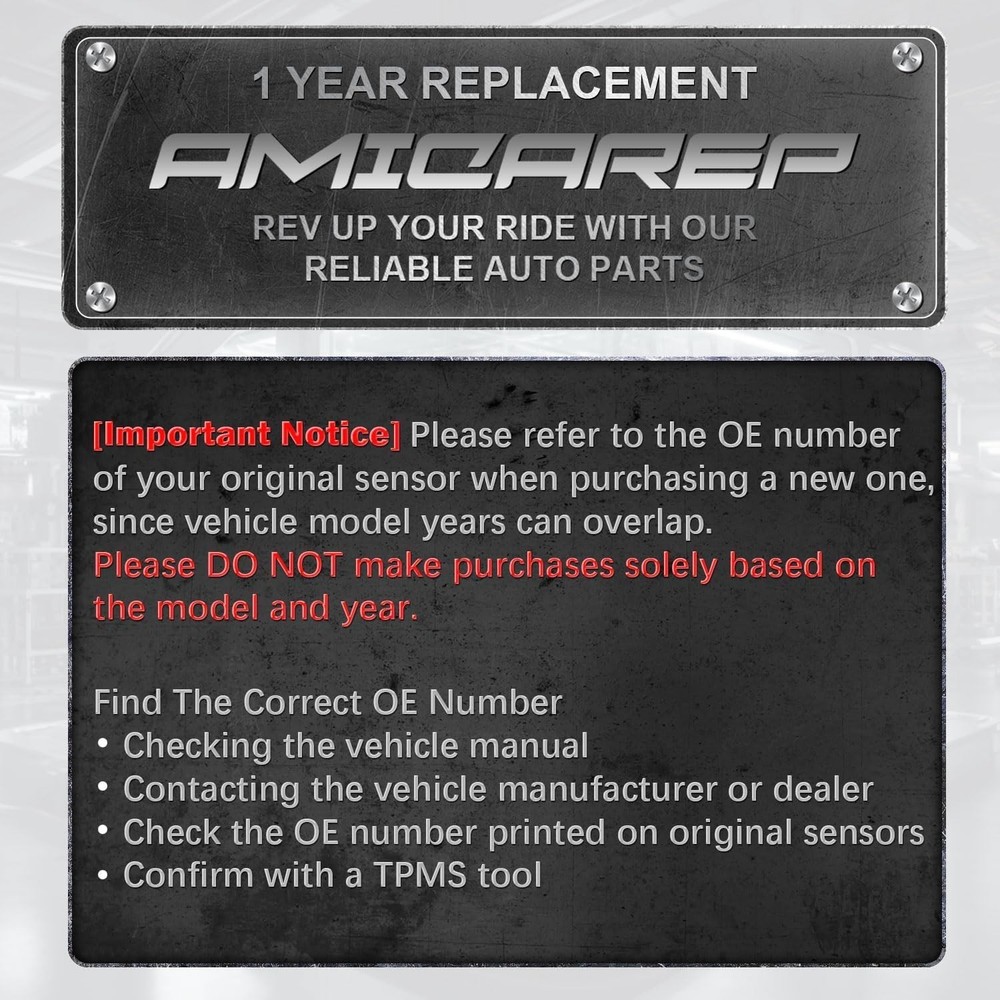 TPMS Tire Pressure Sensors 433MHz Programmed TPMS Sensor Compatible with Merc...