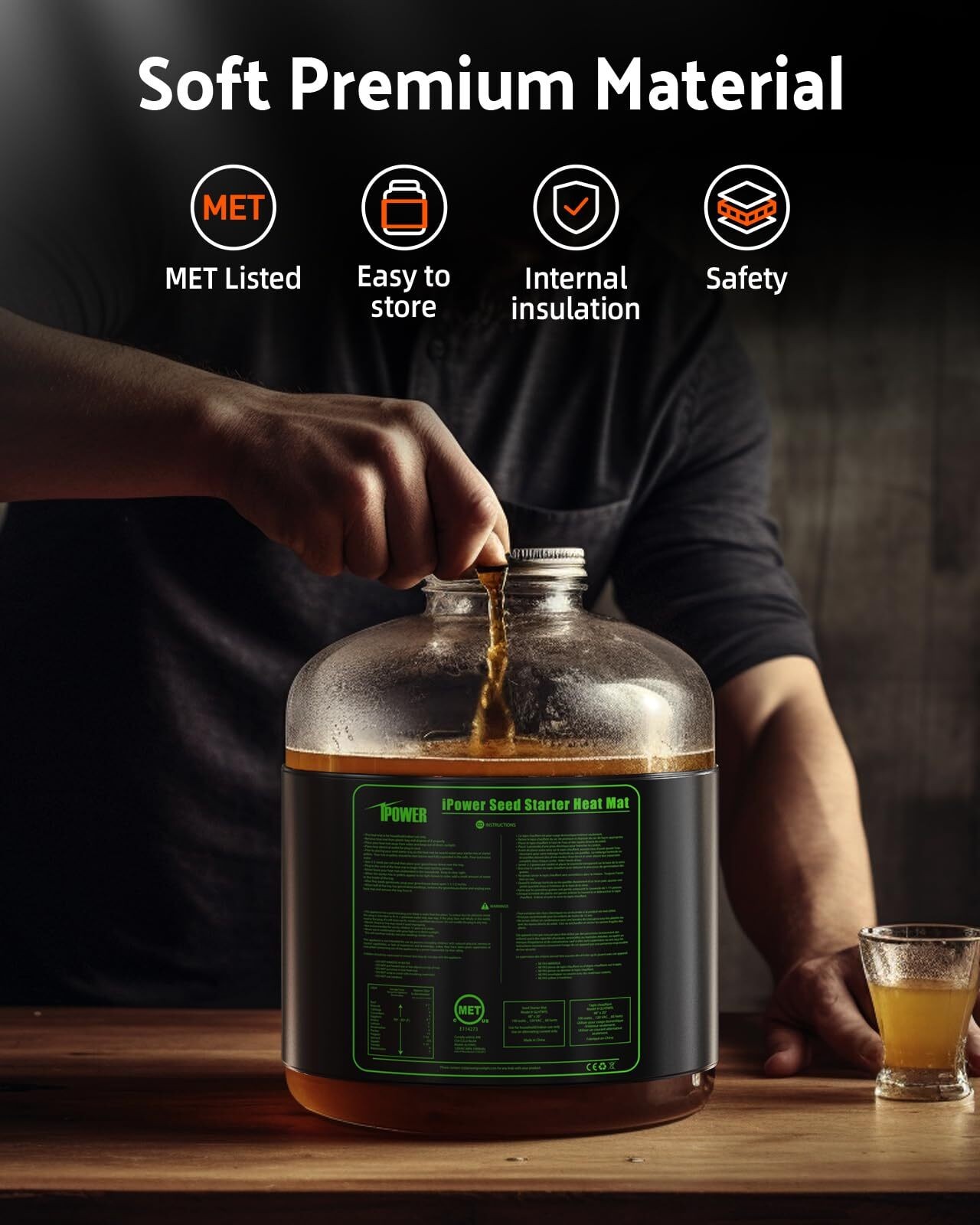 10" x 20" Seedling Heat Mat Warm Hydroponic Heating Pad for Greenhouse 2 Pack