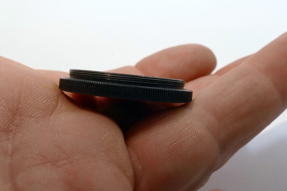34mm Lens Front Cap for stacking, metal, screw in type