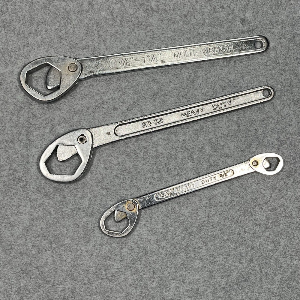 Vintage Adjustable Heavy Duty Multi Wrenches