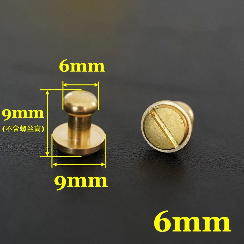 10/20/30pcs Stud Screw Round Head Solid Brass Nail Rivet Button Leathercraft diy