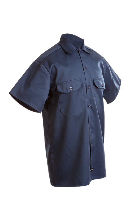 Work Shirt Men's Navy Khaki Conqueror Mechanic Uniform Long Short Sleeve Button