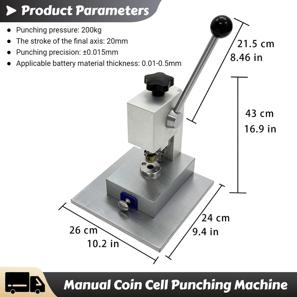 Precision Coin Cell Punching Machine Manual Puncher for Button Battery