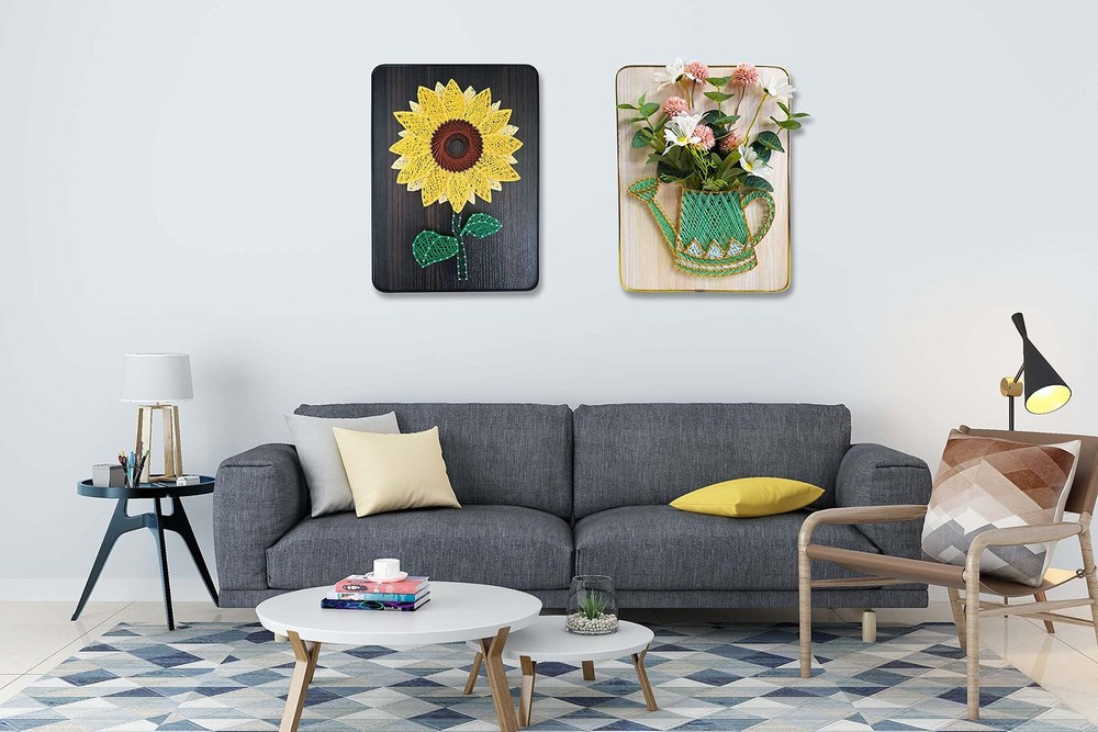 DIY String Art Kit for 9.8*13.4 inch, Multicolor