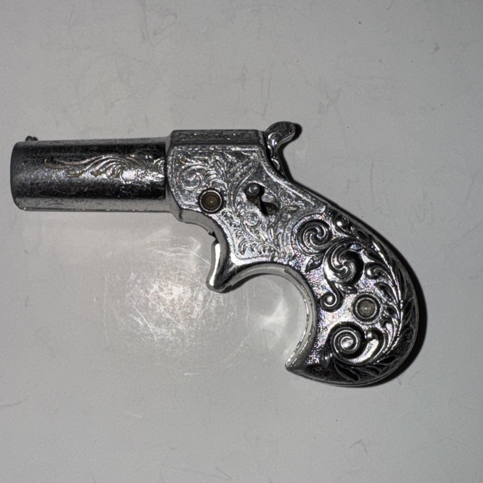 Vtg 1959 Mattel Toy Remington 1867 Derringer Pistol Cap Gun Cowboy Belt Buckle