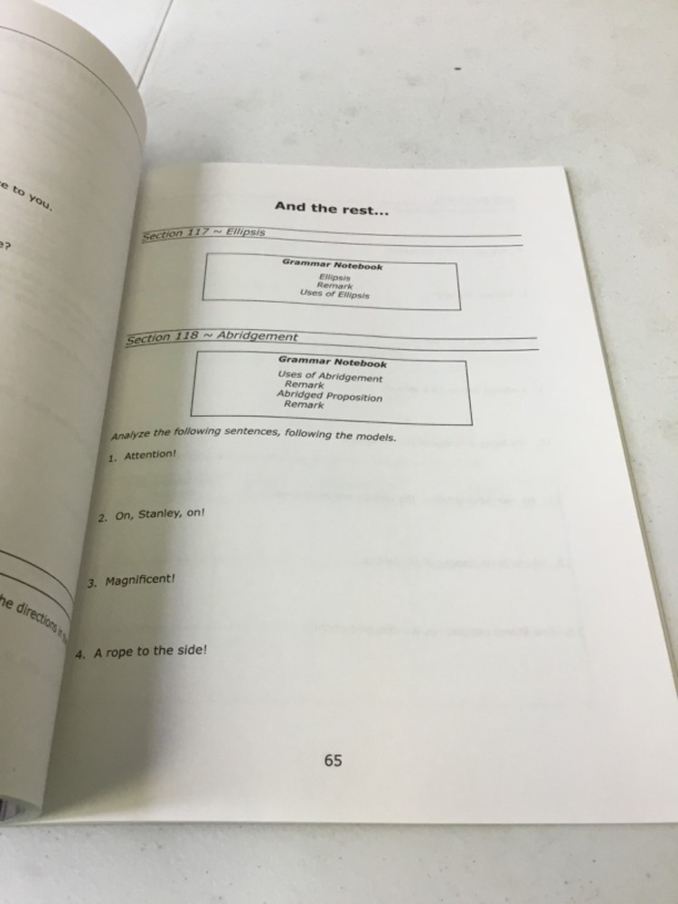 Student Workbook for Harvey’s Elementary Grammar 1&2. New, TPB