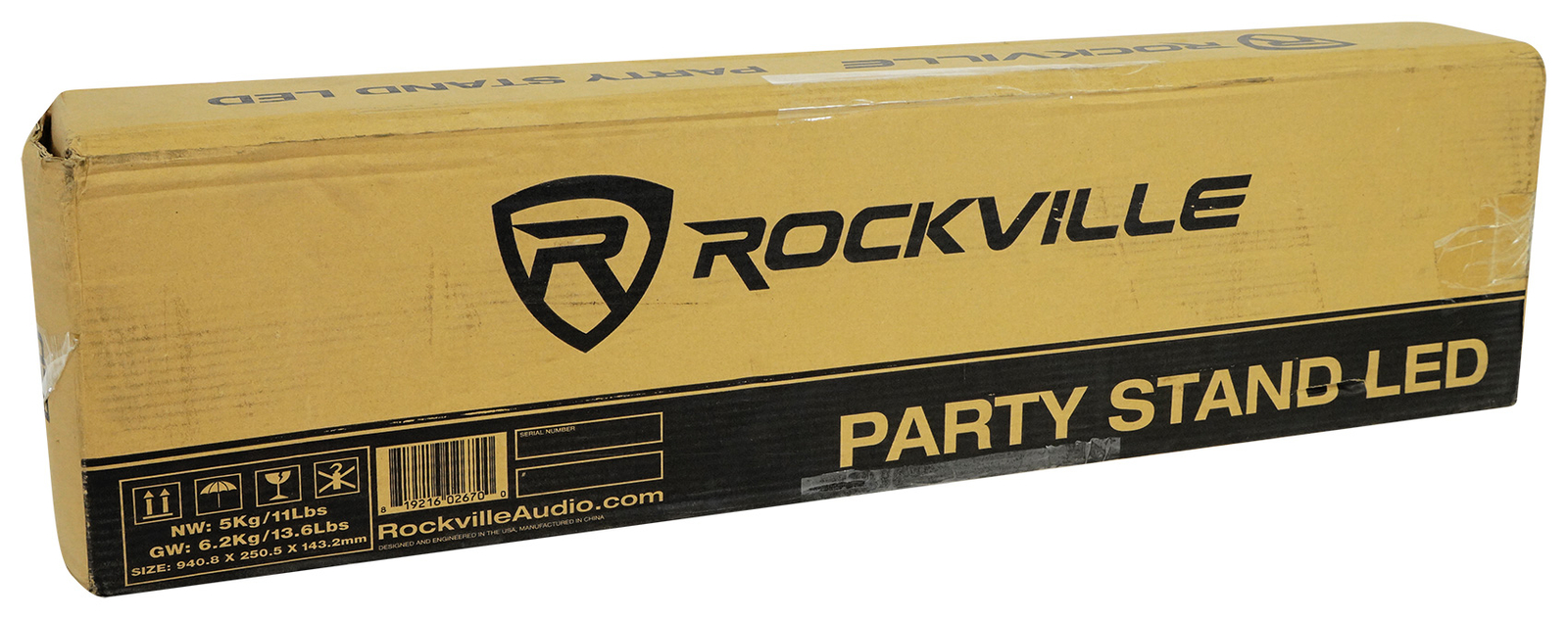 2) Rockville PARTY STAND LED DJ Tripod Speaker Stands+RGB Remote+Sound Activated