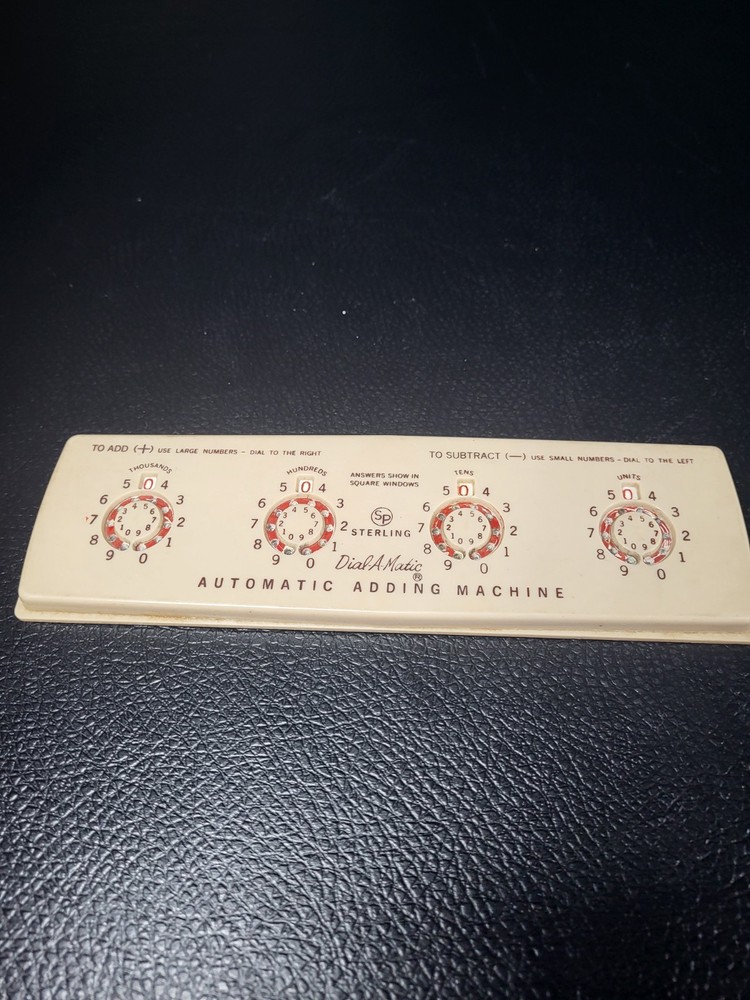Vintage Sterling Dial A Matic Adding Machine Old Math Calculator
