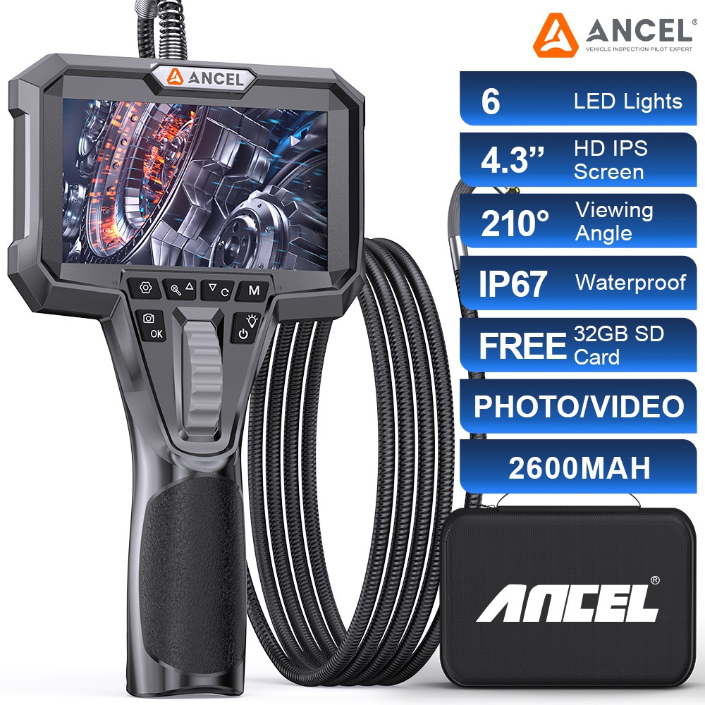 Two-Way Articulating Borescope Camera 6.2MM Endoscope Inspection Camera 360°