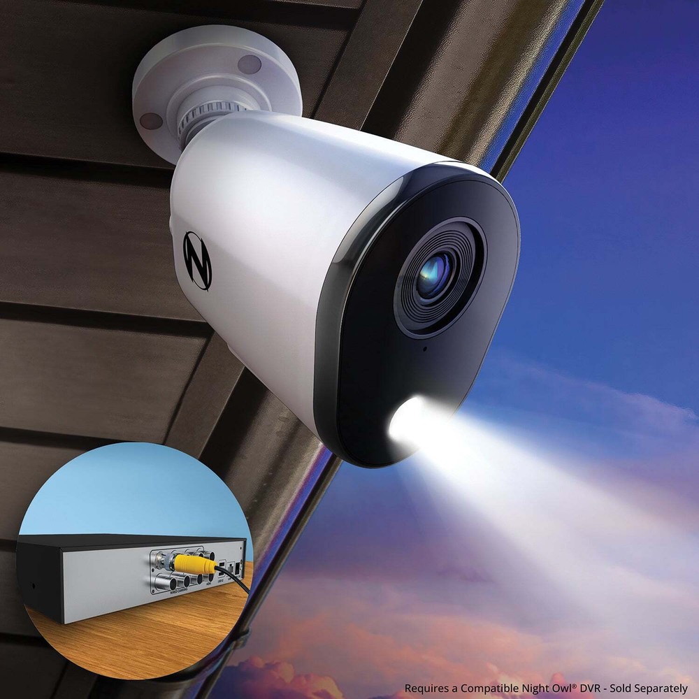 Add On Wired 2K Deterrence Camera with 2-Way Audio - White - Camera Cable Not In